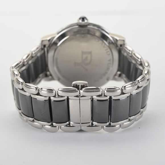 David Yurman T727-M Black Diamond Ceramic Steel 38mm Watch - Picture 11 of 12